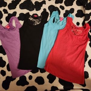 GIRLS SIZE 14/16 LACE BACK TANK TOP LOT